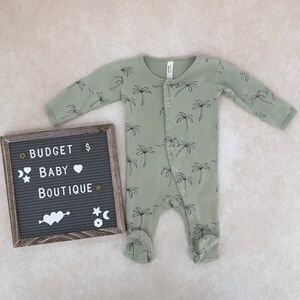 Rylee + Cru x Spearmint Love Sage Palm Print Footie